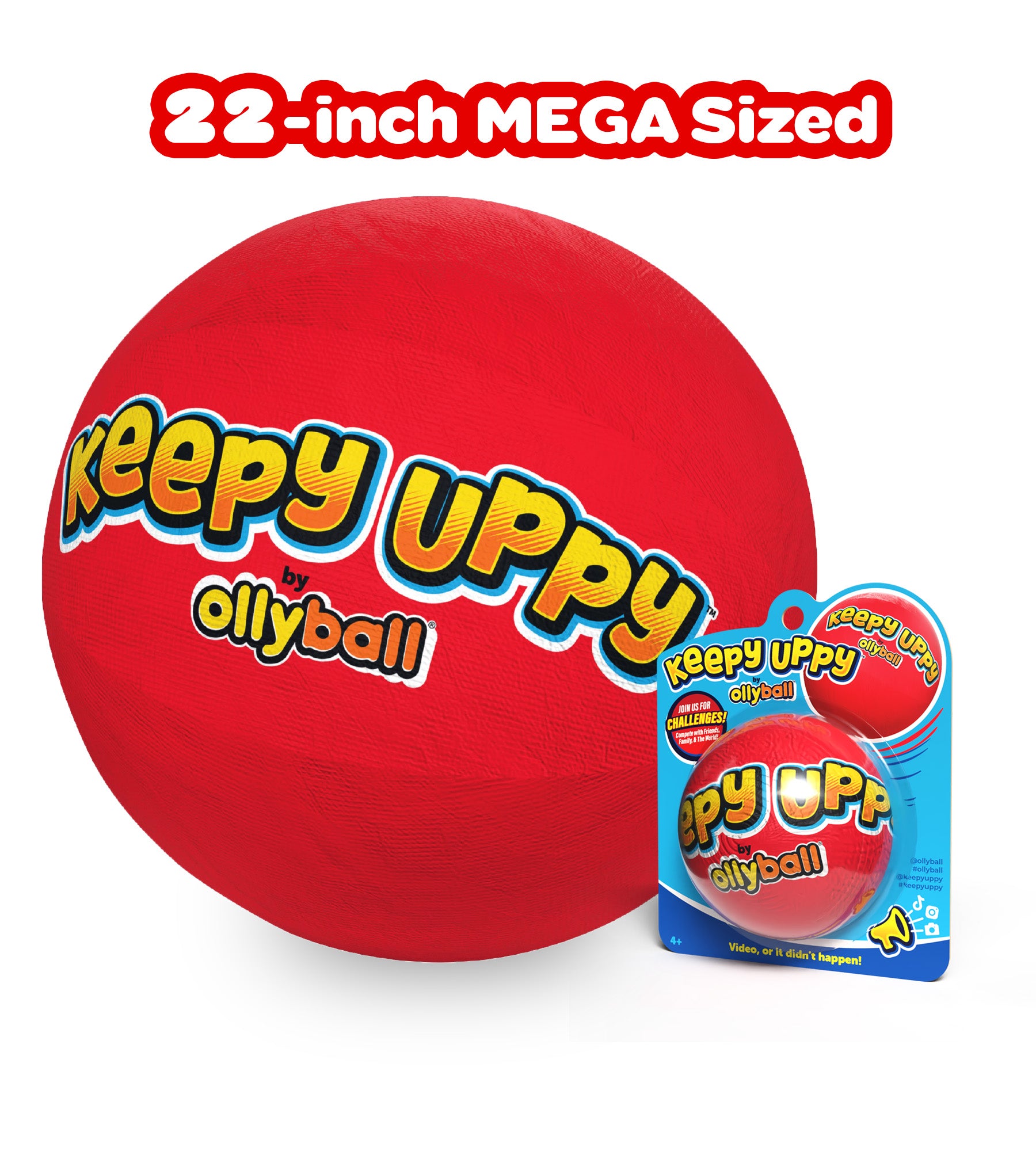 Keepy Uppy® MEGA Sized 22" Play Ball with Balloon Time Helium Tank