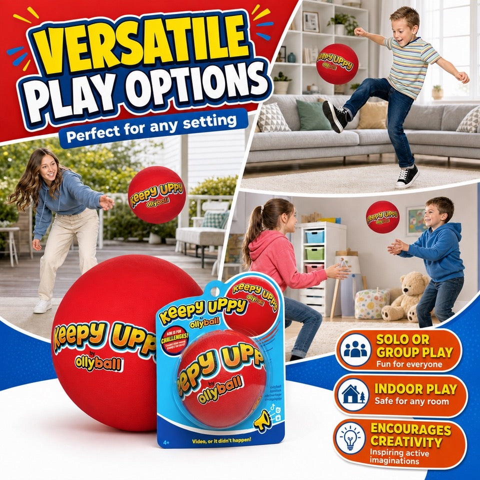 The Official Keepy Uppy® Ball by Ollyball 12" Award Winning & Utility Patented Indoor Play Ball